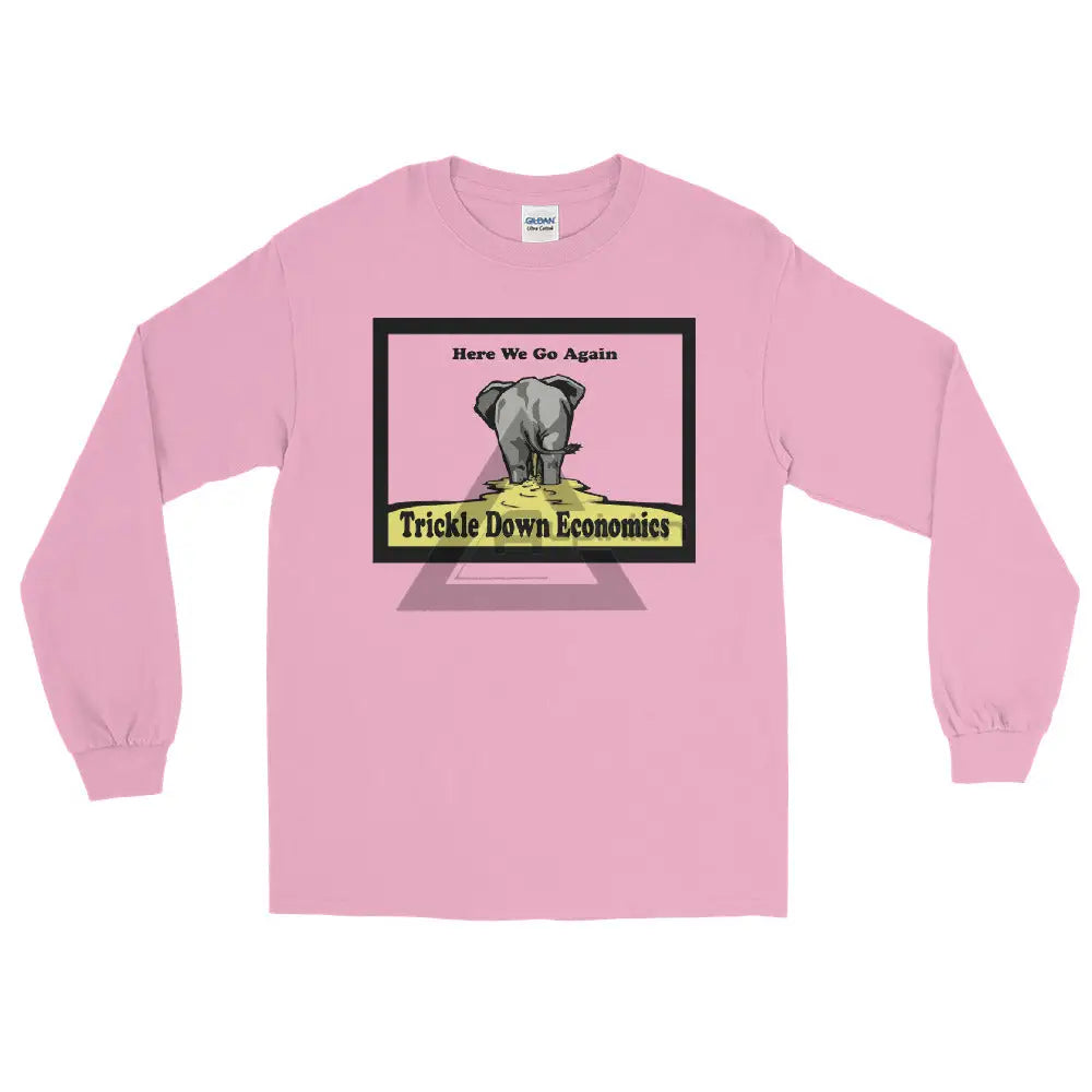 Trickle Down Long Sleeve Shirt Light Pink / S