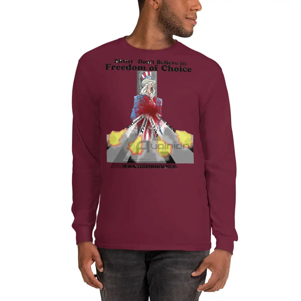 Uncle Sam Long Sleeve Shirt Maroon / S