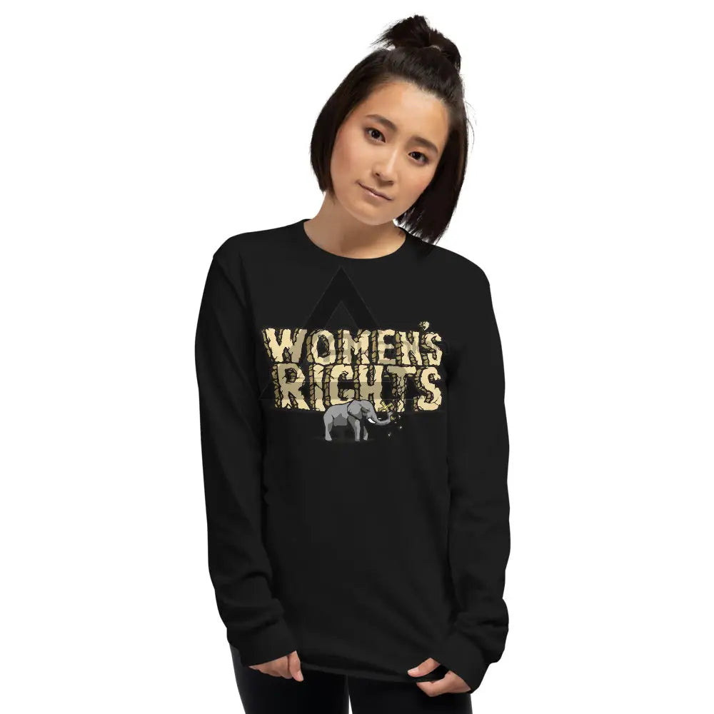 Womens Rights Long Sleeve Shirt Black / S