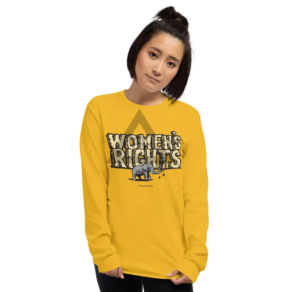 Womens Rights Long Sleeve Shirt Gold / S