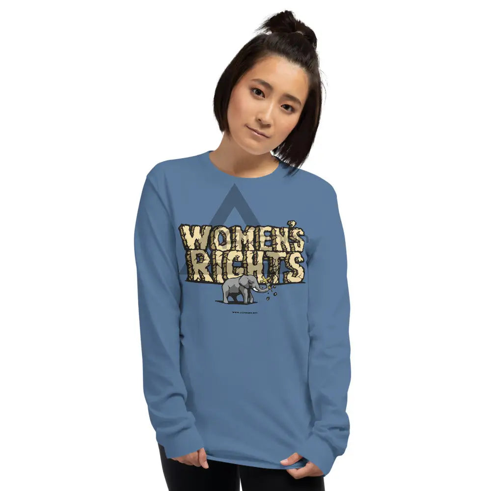 Womens Rights Long Sleeve Shirt Indigo Blue / S