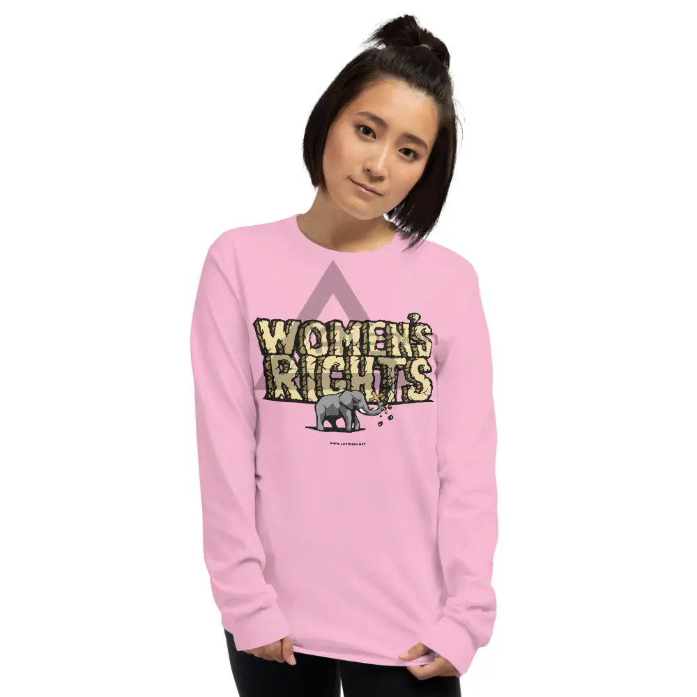 Womens Rights Long Sleeve Shirt Light Pink / S