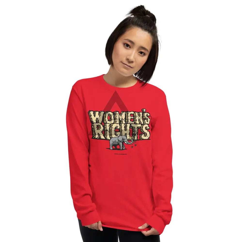 Womens Rights Long Sleeve Shirt Red / S