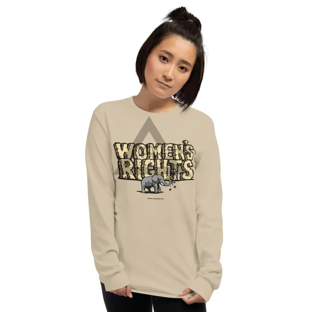 Womens Rights Long Sleeve Shirt Sand / S